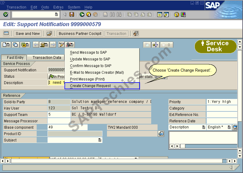 Change Request Management and Role involved in the process, Components